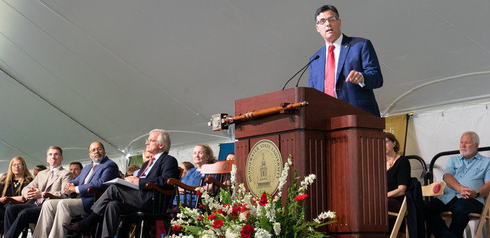 BSU President Fred Clark at convocation